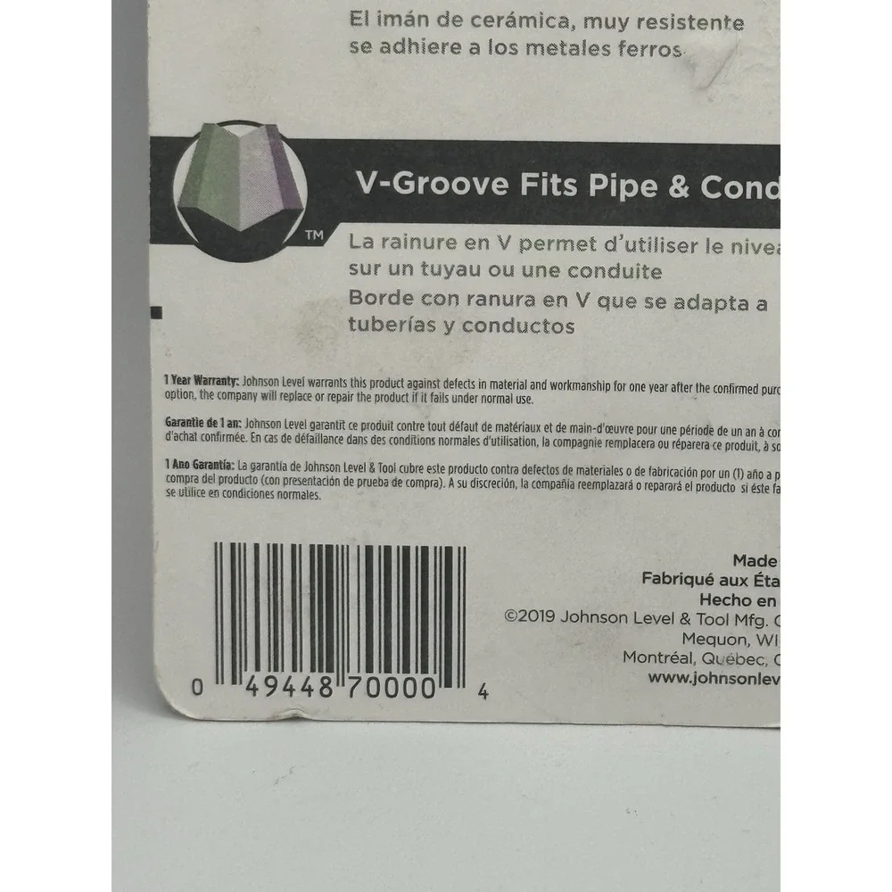 Johnson Level & Tool 700 Magnetic Protractor/Angle Locator,  Orange, New‎